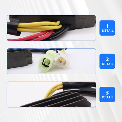 HiSport 3402-682 Voltage Regulator Rectifier Compatible with Arctic Cat 375 2X4 4X4 2002 400 2001-2008 TRV 400 2006-2008 TBX 400 2004-2006 DVX 400 2004-2008 500 2000-2009 TRV 500 2003-2008 TBX 500