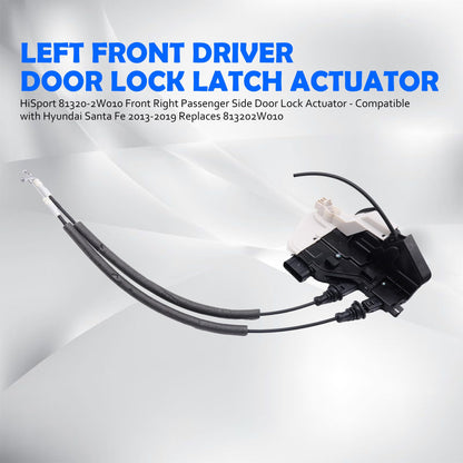 HiSport 81320-2W010 Front Right Passenger Side Door Lock Actuator - Compatible with Hyundai Santa Fe 2013-2019 Replaces 813202W010