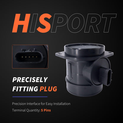 HiSport 281643C100 MAF Mass Air Flow Sensor - Compatible with Buick Allure Lacrosse Chevrolet Captiva Sport Equinox Pontiac G6 G8 Grand Prix Replaces 15911983