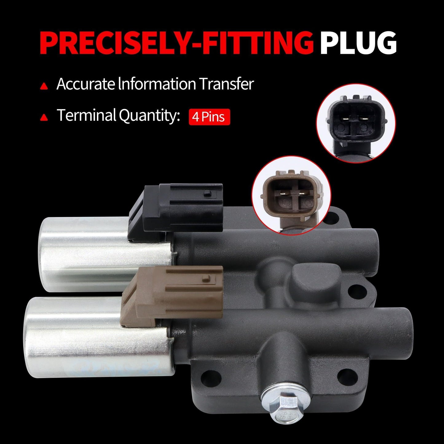 HiSport 28250-P6H-024 Transmission Dual Linear Shift Solenoid with Gasket Compatible with Honda Accord 1998-2002 4 Cyl, Odyssey 1998-2006, Pilot 2003-2007, Prelude 1997-2001, Acura CL TL MDX