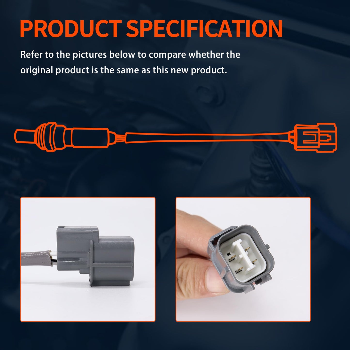 HiSport Oxygen O2 Sensor Air Fuel Ratio 35655-ZY3-C01 - Compatible with Honda BF200 BF225 200HP 225HP Marine Outboard 2002 2003 2004 2005 2006 2007