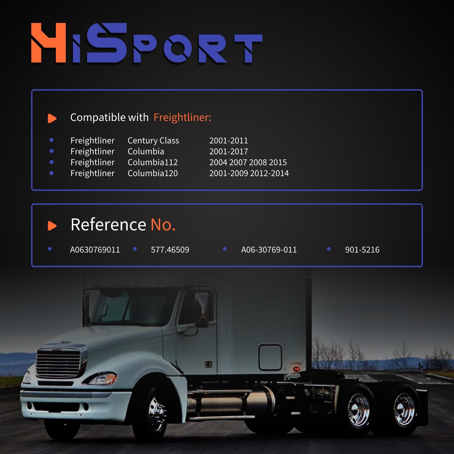 HiSport 901-5216 Cruise Control Switch - On/Off Compatible with Freightliner Columbia 2001-2017,Century Class 2001-2011,Columbia 112 2004 2007-2008 2015,120 2001-2009 2012-2014