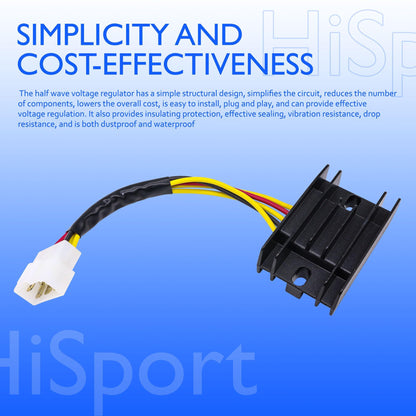 HiSport 32800-19B10 Voltage Regulator Rectifier - Compatible with Suzuki DR-ZS50 Quadrunner 160 LTF160 LTF4WD King Quad 300 LTF300F LT-300F Replaces 32800-19B11 3280019B11