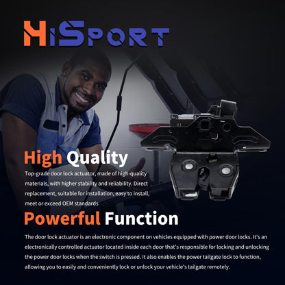 HiSport Liftgate Latch Trunk Lock Actuator - Rear Trunk Tailgate Door Lock Latch Actuator Compatible with Buick Cadillac Chevrolet GMC Replacement for 931-277 931277 DLA1444 13508110 13511954