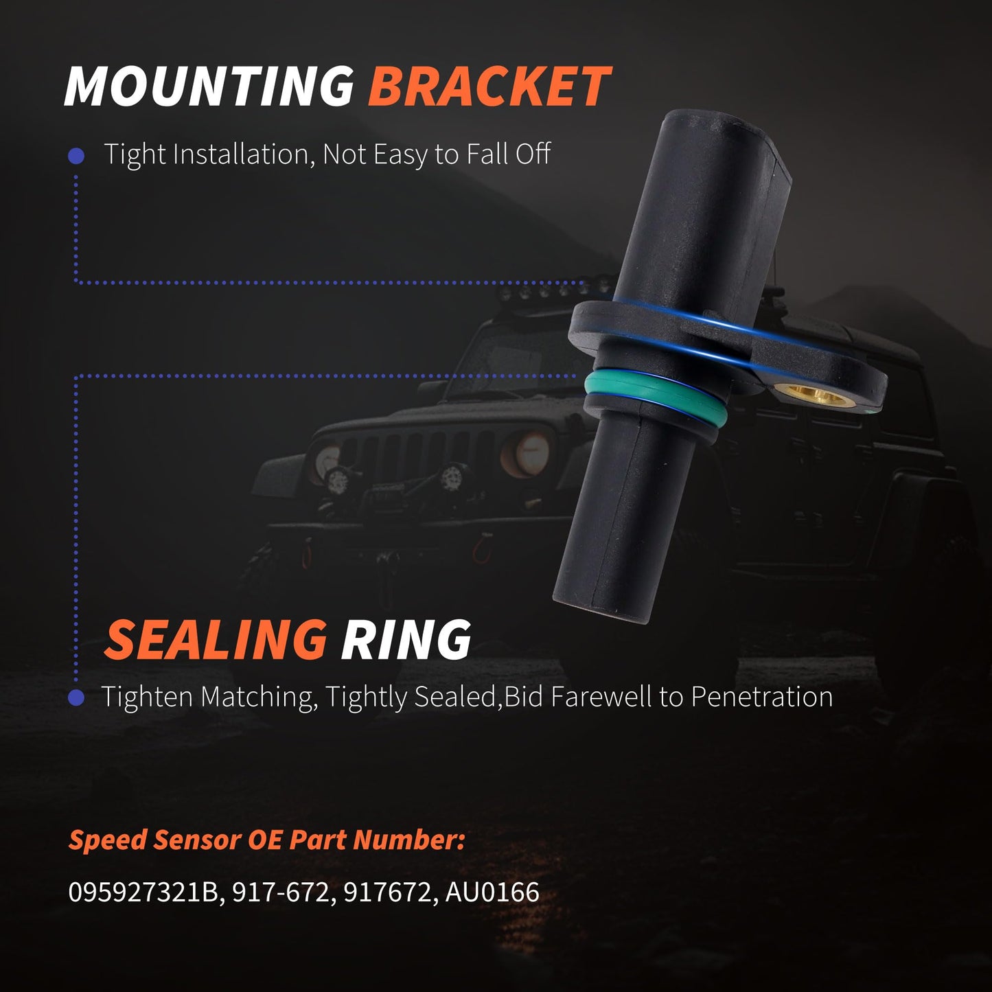 HiSport Transmission Input Speed Sensor Compatible with Volkswagen Golf 1999-2007 Beetle 1999-2005 Jetta 1999-2007 Golf City 2007-2009 Replacement for 095927321B 917-672 917672 AU0166