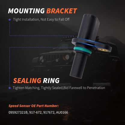 HiSport Transmission Input Speed Sensor Compatible with Volkswagen Golf 1999-2007 Beetle 1999-2005 Jetta 1999-2007 Golf City 2007-2009 Replacement for 095927321B 917-672 917672 AU0166