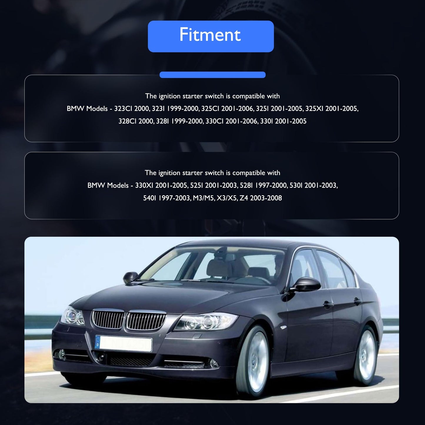 HiSport 61326901961 Ignition Starter Switch - Compatible with BMW 323CI 323I 325CI 325I 325XI 328CI 328I 330CI 330I Replaces 61328363706 61328352011 US-678