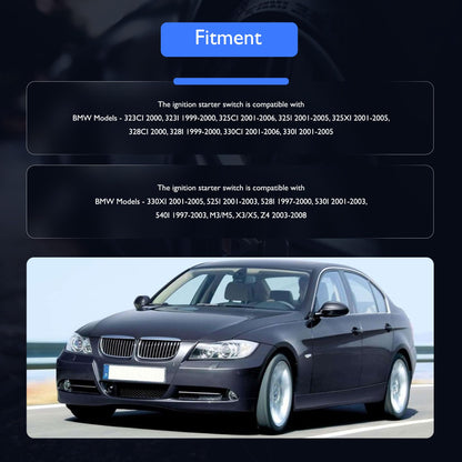 HiSport 61326901961 Ignition Starter Switch - Compatible with BMW 323CI 323I 325CI 325I 325XI 328CI 328I 330CI 330I Replaces 61328363706 61328352011 US-678