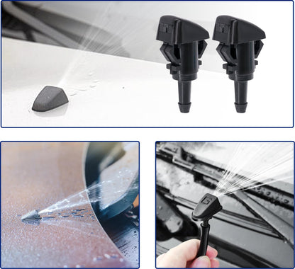 HiSport 5113049AA Windshield Washer Nozzle - Compatible with Chrysler Dodge Jeep Ram 300 PT Cruiser Avenger Charger Durango Grand Caravan H100 Van 2005-2016 - Replace 4805742AB 4805742AC