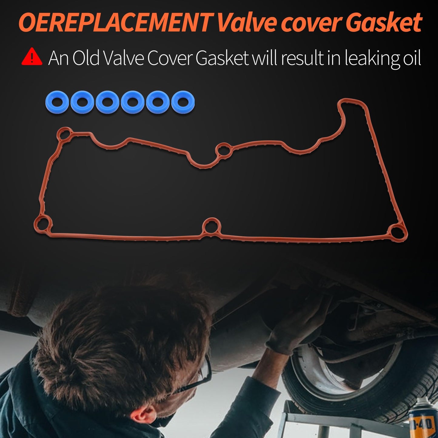 HiSport Valve Cover Gasket Set - Compatible with Ford Ranger Explorer Explorer Sport Trac Compatible with Mercury Mountaineer Compatible with Land Rover LR3 2000-2011 4.0L - Replace VS50529R