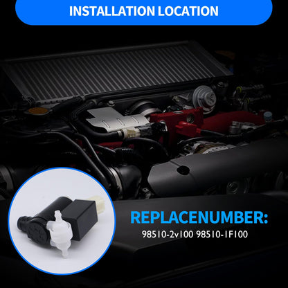 HiSport 98510-2v100 Windshield Wiper Pump - Compatible with Hyundai Santa Fe XL 2019 Santa Fe 2013-2018