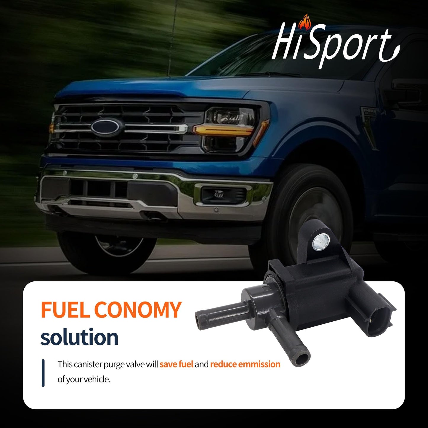 HiSport Vapor Canister Purge Solenoid Valve - Compatible with Toyota 4Runner 2003 2004 2005 2006 2007 2008 2009 2010 FJ Cruiser 2007 2008 2009 Tacoma 2005-2014 Tundra 2005 2006 2007-2010#90910-12262