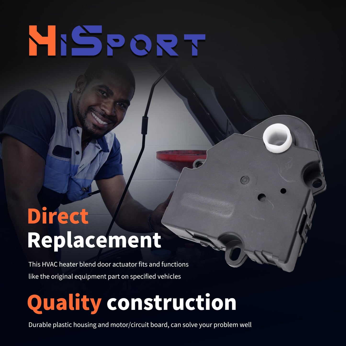 HiSport 604-116 HVAC Heater Blend Door Actuator - Compatible with Chevrolet GMC Pontiac Replaces 1572106 16167292 89018367