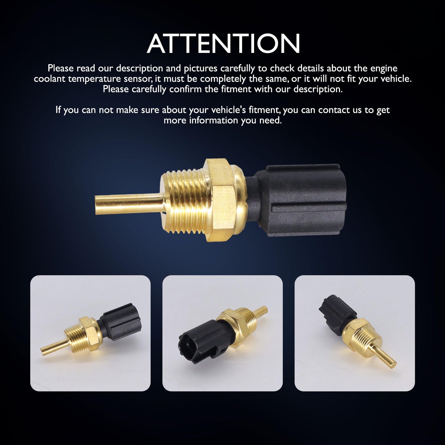 HiSport Engine Coolant Temperature Sensor - Compatible with Mitsubishi Dodge Chrysler Replaces 3922035710 TS337 MD182467 MD177572