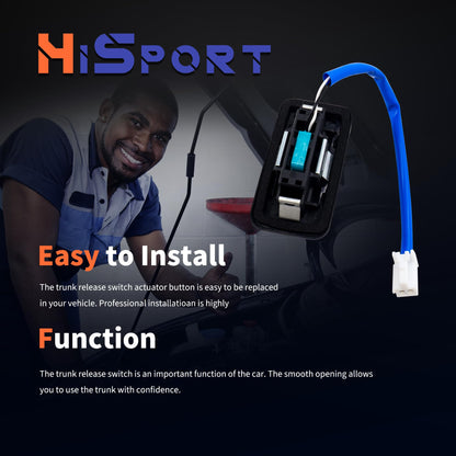HiSport Rear Tailgate Handle Release Trunk Switch - Compatible with Kia Optima Forte Cadenza Optima Hybrid Replaces 81260-2G000 812602G000