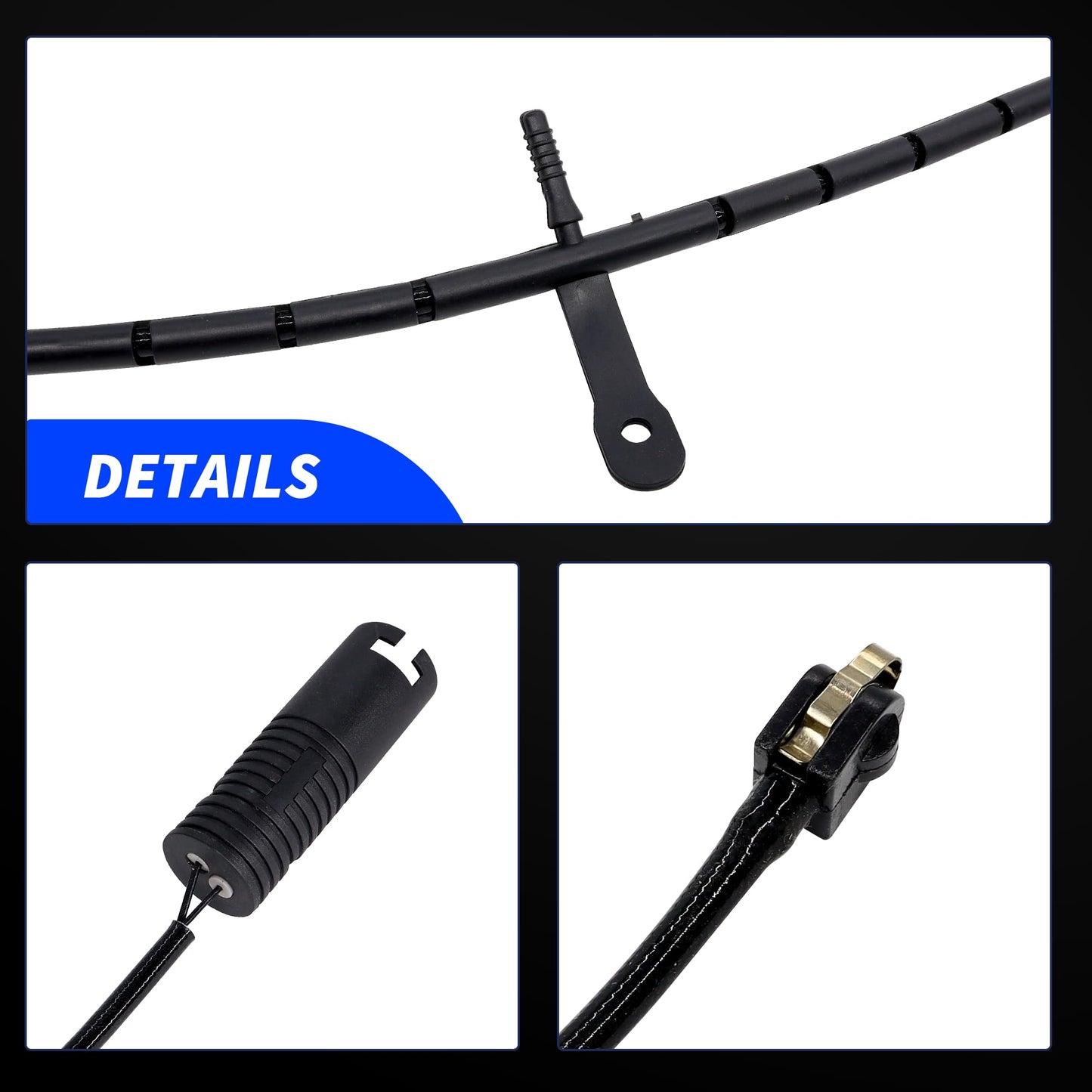 HiSport Front and Rear Brake Pad Wear Sensor - Compatible with Mini Cooper 2003-2008 - Replace 34356761447 34356761448
