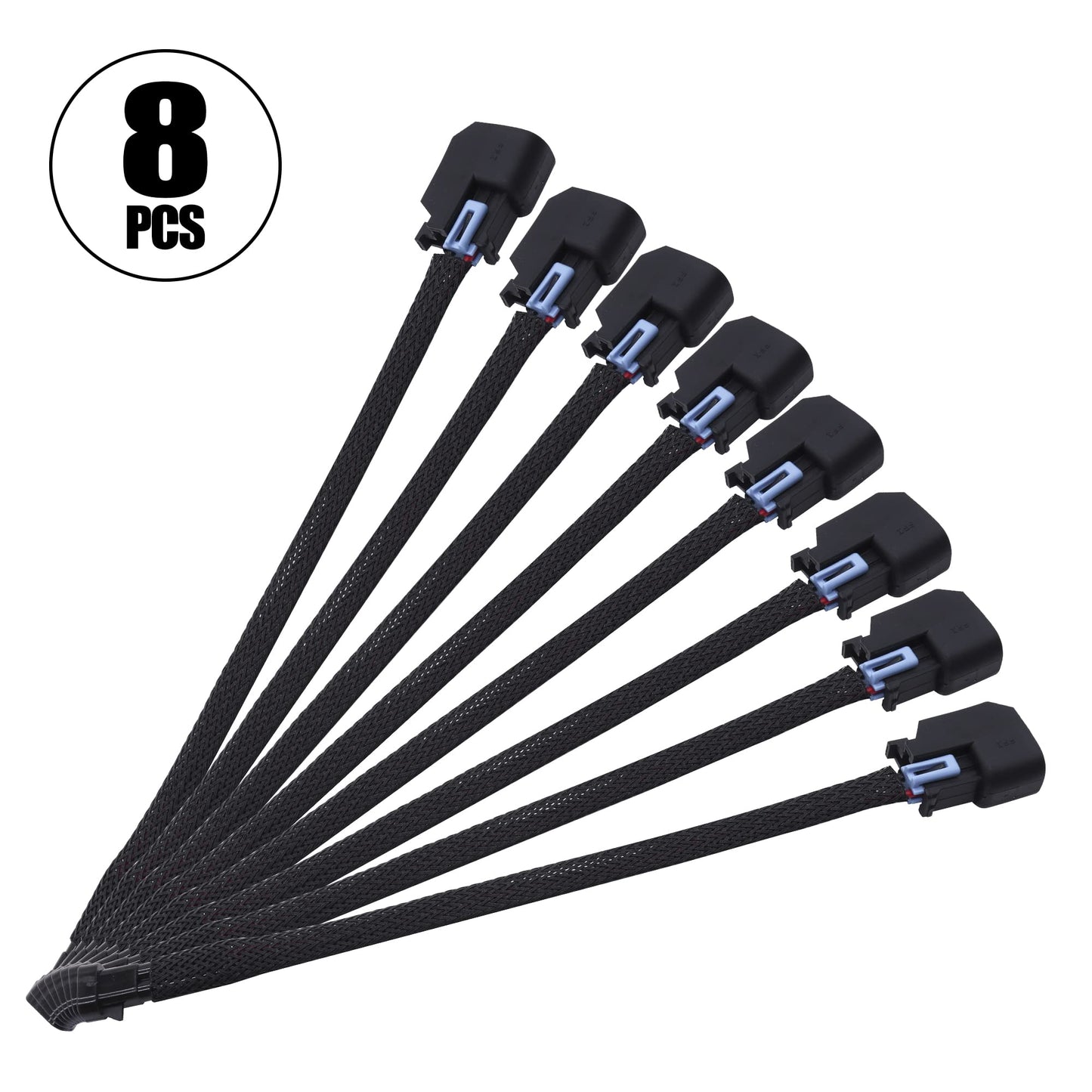 HiSport Fuel Injector Connector 8 PCS Pigtail Connectors Wire Terminals WAINJ32 Compatible with Mini Multec 2 Harness to USCAR EV6