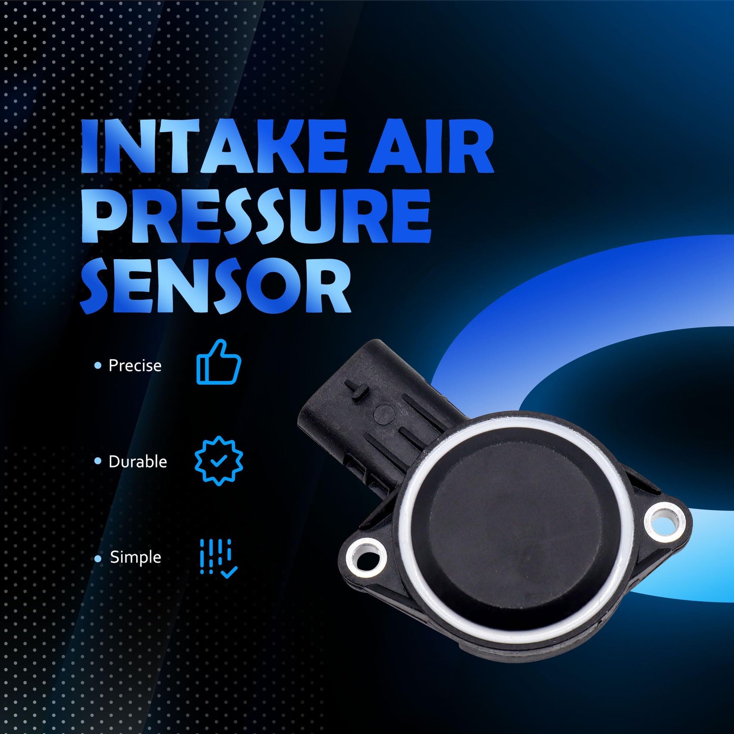 HiSport Manifold Absolute Pressure Sensor - Compatible with Audi Volkswagen Replaces 07L907386 07L907386B 07L907386A AS645 910-1170