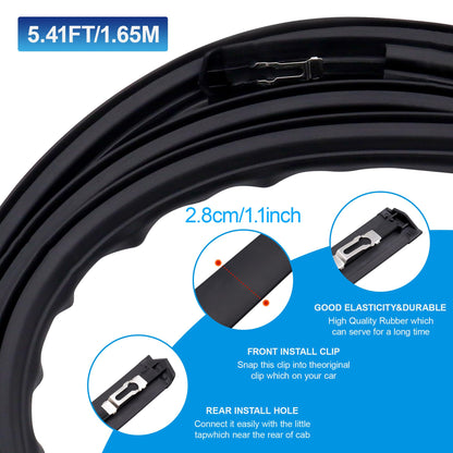 HiSport 1 Pair Roof Drip Molding Weatherstrip - Compatible with Honda Civic Sedan 4-Door 2012 2013 2014 2015, Left & Right Side Roof Trim Seal Kit Replace 74316TR0A01 74306TR0A01