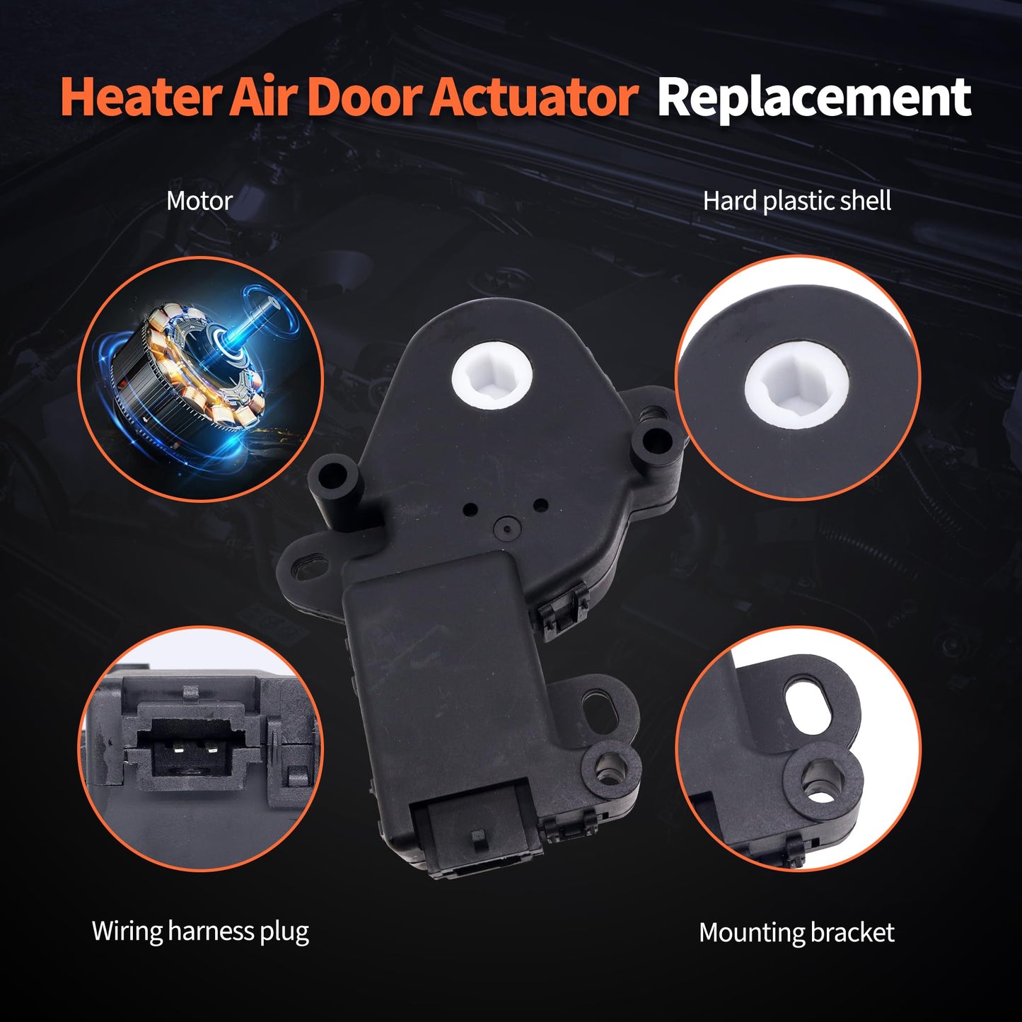 HiSport 604-132 HVAC Blend Door Actuator - Compatible with Chevy Colorado 2004-2012 SSR 2003-2006 GMC Canyon 2004-2012 Pontiac Vibe 2003-2008