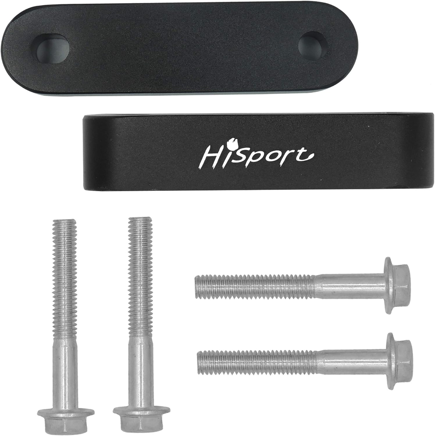 HiSport Aluminum Alloy Billet 3/4" Hood Vent Spacer Riser - with Bolts, Black, Tuning Kits Set, Compatible with 92-95 EG 96-00 EK Honda Civic