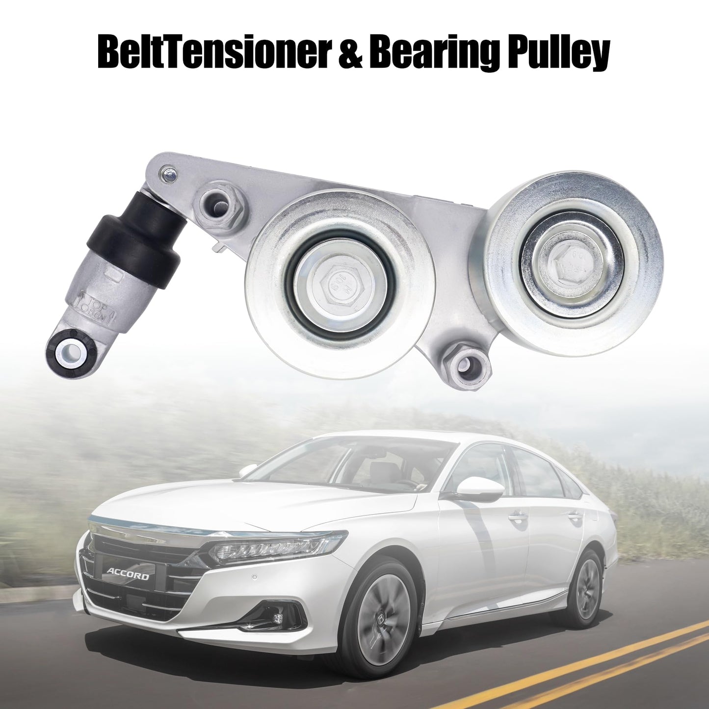 HiSport 39092 Drive Belt Tensioner Assembly with Pulley Compatible with Honda Odyssey 2005-2010, Pilot(06-08 FWD) 2006-2011 Accord Crosstour 2010, Accord 2008-2010, Only for V6