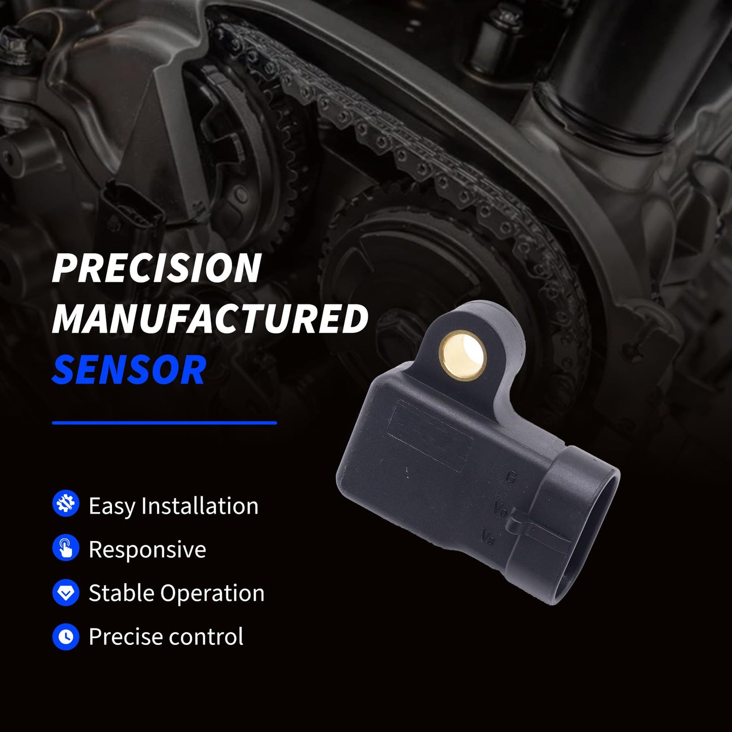 HiSport Manifold Absolute Air Pressure(MAP) Sensor - Compatible with Chevrolet Optra 2006-2010 Aveo 2006-2010 Aveo5 2007-2008 Replaces 96417830 25184081