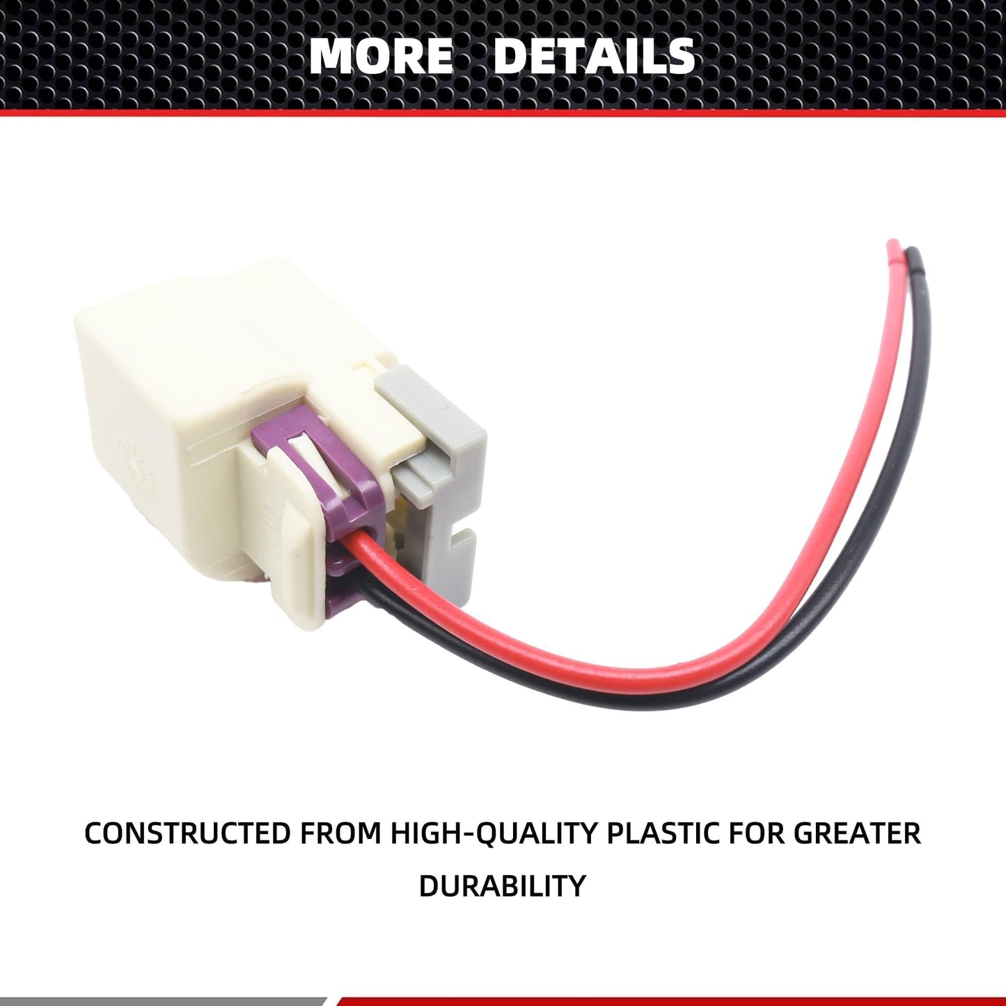 HiSport 13580877 Detonation Knock Sensor Connector Comptible with Buick Cascada, Cadillac ATS, Chevrolet Chevy Avalanche, GMC Acadia, Hummer, Isuzu, Oldsmobile Aurora, Pontiac, Saab, Saturn, Suzuki