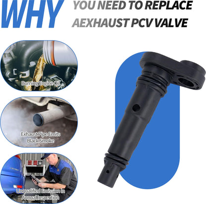 HiSport 17130-RCA-A02 PCV Valve - Compatible with Acura RDX TLX MDX RLX TL TSX RL MDX Honda Ridgeline Odyssey Pilot Crosstour Ridgeline Accord Accord Crosstour 2003-2018 - Replace 17130RCAA01