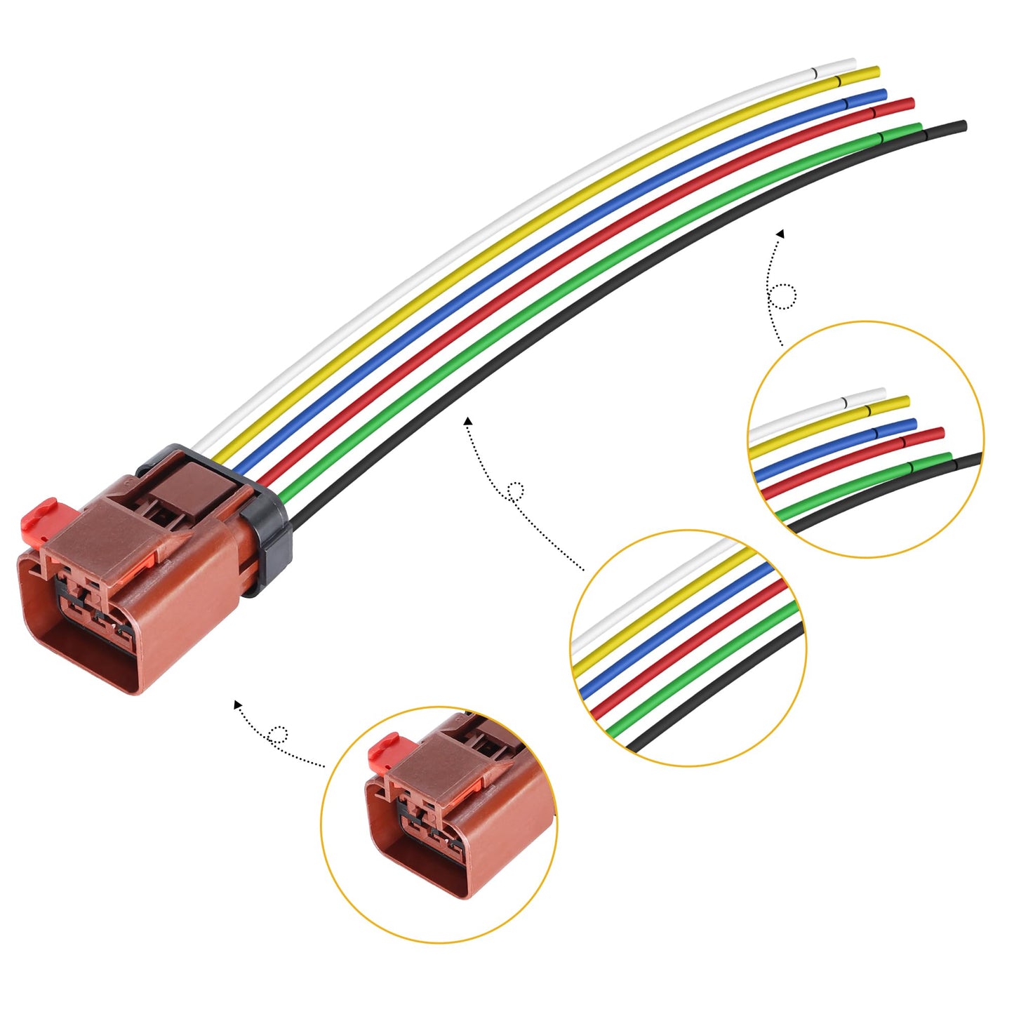 HiSport 5013984AA 1P1645 Tail Light Wire Harness Connector Compatible with Dodge Chrysler Jeep Vehicles 1997-2010