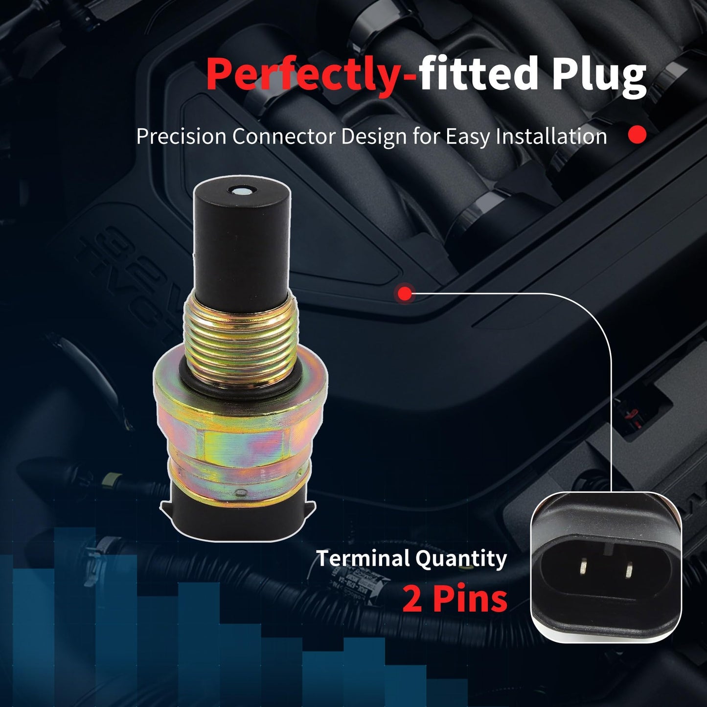 HiSport Transmission Output Speed Sensor 15547452 - Vehicle Speed Sensor(VSS) Wheel Speed Sensor - Compatible with Chevy GMC Cadillac Yukon Suburban Blazer 1988-2005