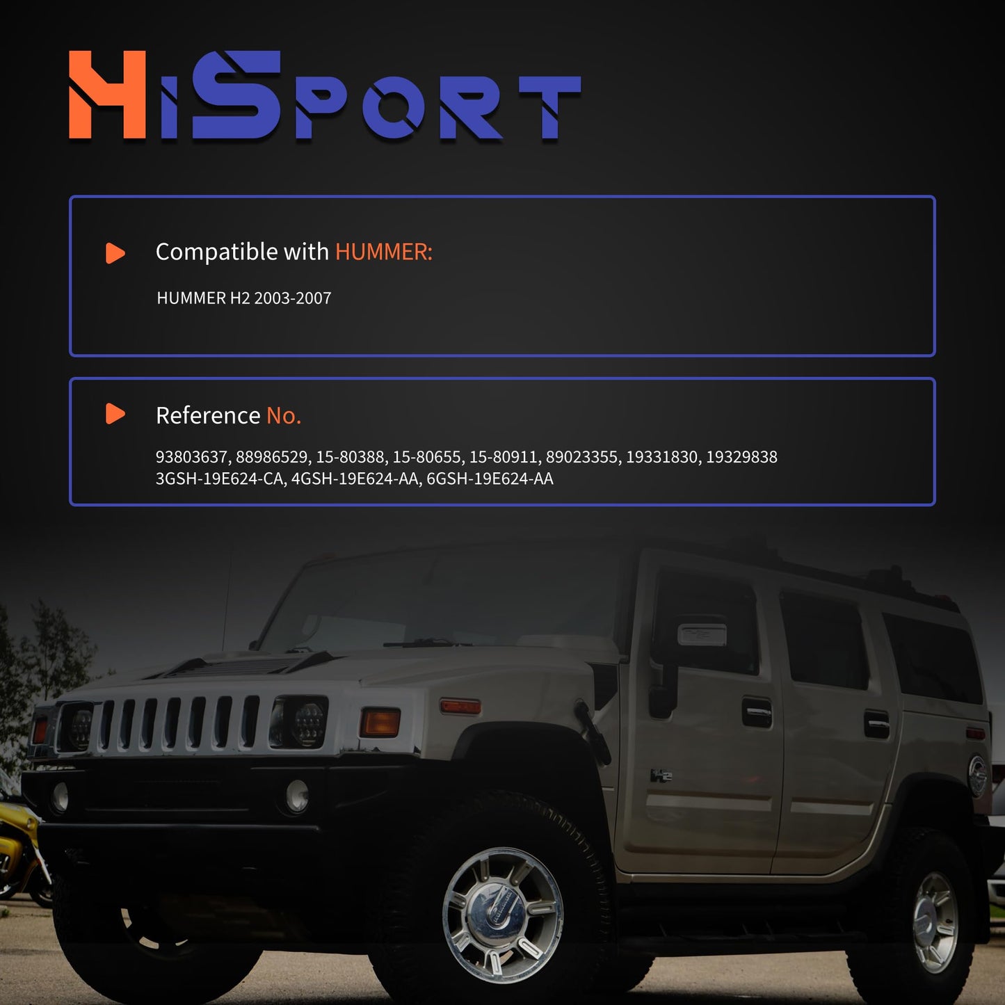 HiSport 93803637 Blower Motor Resistor Heater Fan Control Module - Compatible with Hummer H2 2003 2004 2005 2006 2007 Replaces 88986529 3GSH-19E624-CA