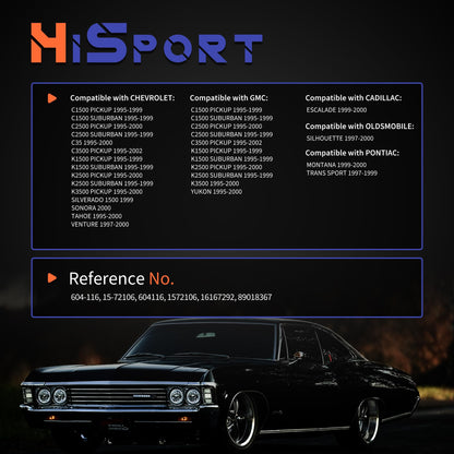 HiSport 604-116 HVAC Heater Blend Door Actuator - Compatible with Chevrolet GMC Pontiac Replaces 1572106 16167292 89018367