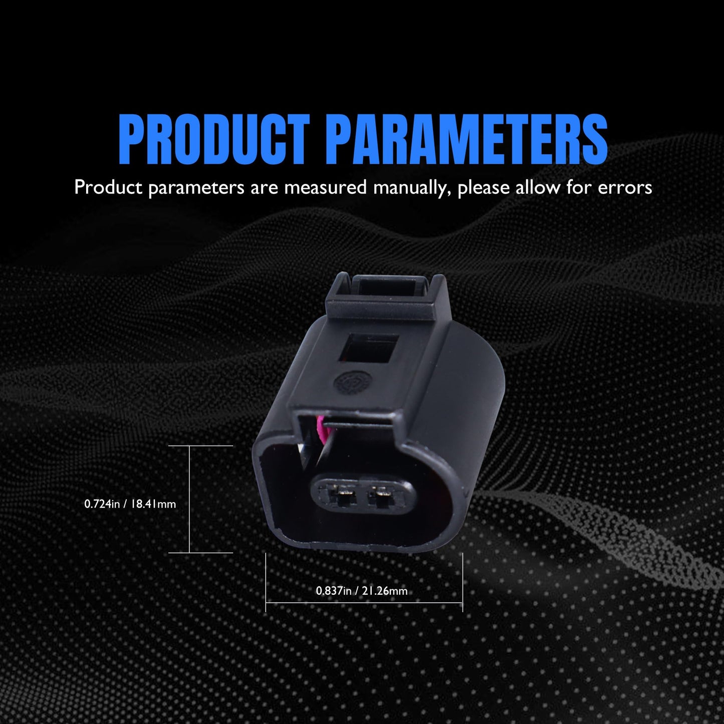 HiSport 2 Pin Temperature Sensor Wiring Harness Connector - Compatible with Auddi A4 A6 A8 Q5 Q7 Replace# 1J0973702