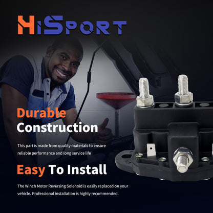 HiSport Winch Motor Reversing Solenoid Switch - Duty 12V DC 6 Terminal 24450 214-1211A11 214-1231-A11 2141211A1106 214-1211A11-06