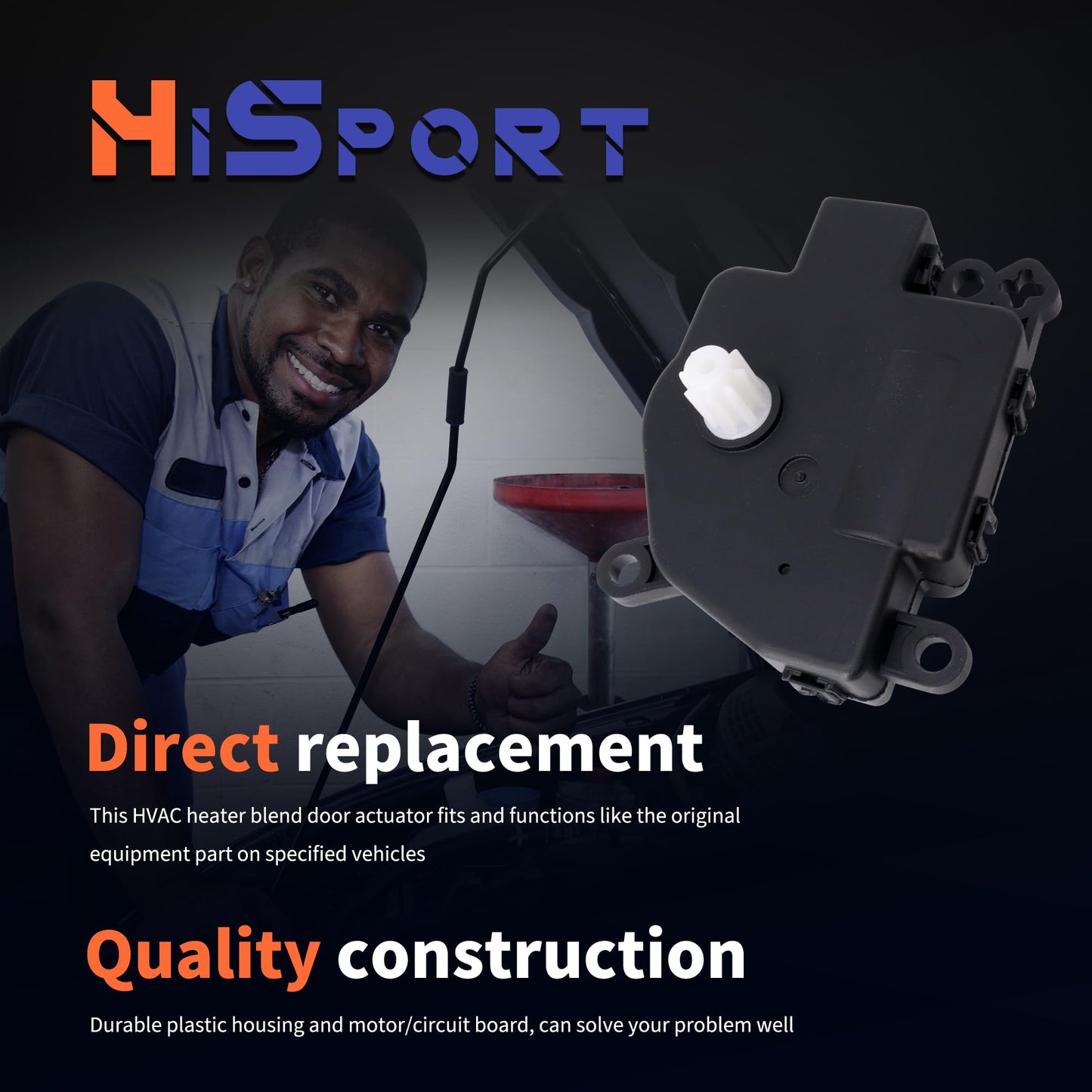 HiSport 604-228 HVAC Heater Blend Door Actuator - Compatible with Ford Explorer F-150 F-250 F-350 F-450 F-550 Super Duty Flex Lobo Taurus X Lincoln Mark LT MKS MKT Mercury Monterey Sable 2004-2019