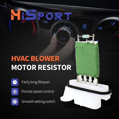 HiSport HVAC Blower Motor Resistor Kit Compatible with Chevy Colorado 2004 2005 2006 2007 2008 2009 2011 2012 SSR 2003 2004 2005 2006 GMC Canyon 2004-2012, Replaces 973-434 15218254