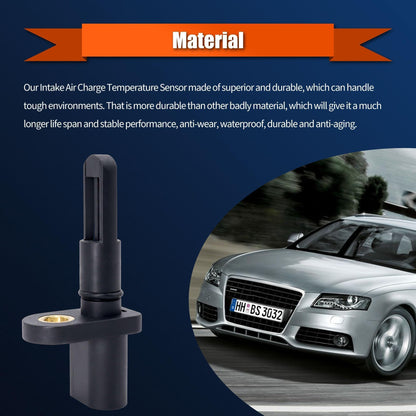 HiSport Intake Air Temperature Sensor - Compatible with Audi A3 2006-2013 A4 2002-2015 A5 2010-2015 A6 2003-2015 Q5 TT, Volkswagen Beetle CC Eos Golf Golf City GTI Jetta Passat Tiguan 06B905379A