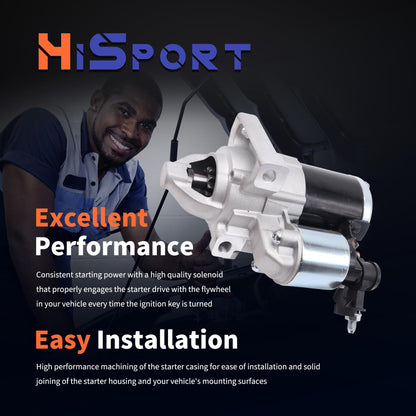 HiSport 12655055 Starter Motor 12V 1.7Kw 10-Tooth - Compatible with Cadillac Escalade Chevy Express 2500 3500 Silverado 1500 Suburban Tahoe GMC Savana 2500 Savana 3500 Sierra 1500 Yukon XL 2014-2022