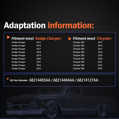 HiSport 2PCS Side Front/Rear Marker Light Connector Wire Harness Replacement for Dodge Charger 2015-2023,Compatible with Chrysler 300 2015-2023