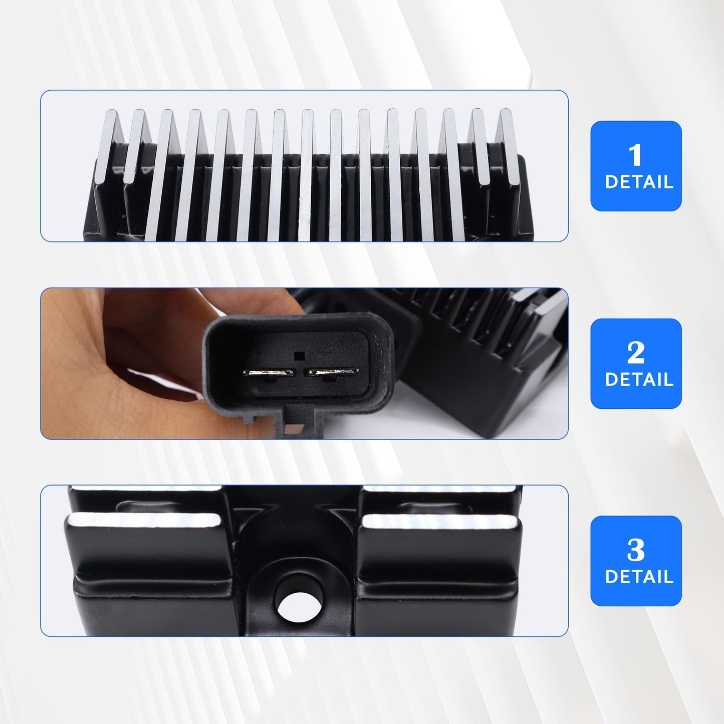 HiSport 74518-99 Voltage Regulator Rectifier - Compatible with Harley Davidson Dyna Glide 1999-2003 Dyna Super Glide 1450 1999-2003 Softail 1450 2000 Heritage Softail 1450 2000 Replaces 74518-99A