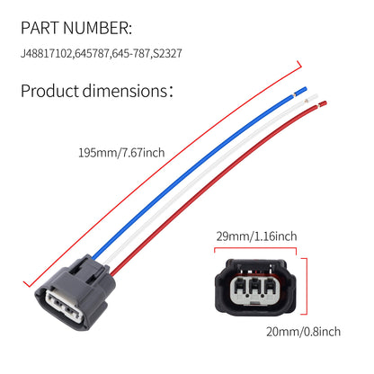 HiSport Ignition Coil Connector Plug Wiring Harness Pigtail Replacement for Nissan Altima 2007-2015,Sentra 2000-2012,Replacement for Suzuki J48817102 (4-Pack)