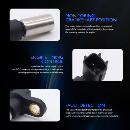 HiSport Crankshaft Position Sensor - Compatible with Nissan D21 Pickup 2001-2002 Frontier 1998-2004 NP300 2013-2015 Pickup 1991-2008 Upvan 2002-2003 Xterra 2000 Replaces 23731-3S500