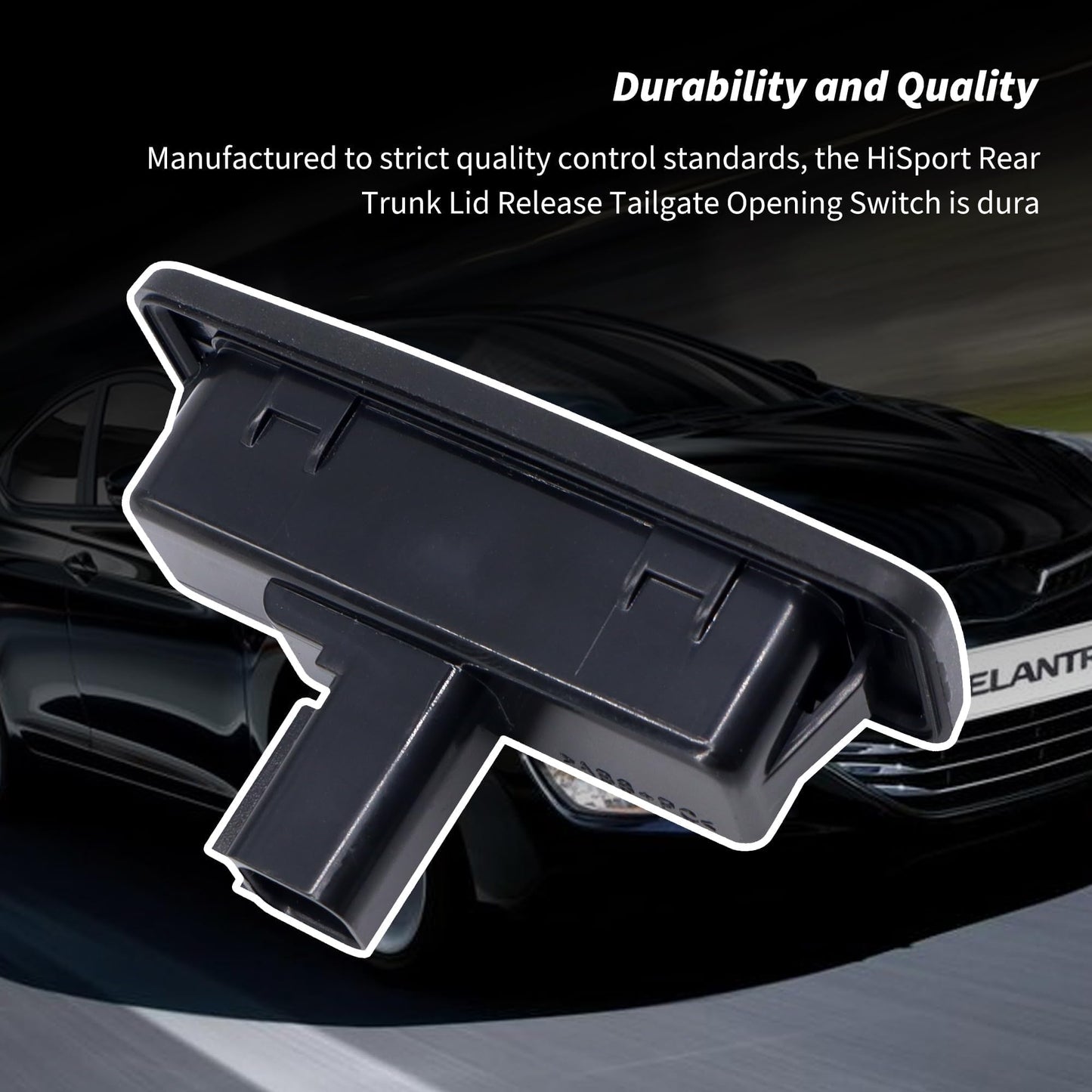 HiSport 81260-A5000 New Trunk Lid Lock Handle Button Compatible with 2013-2017 Hyundai Elantra GT 1.8L,2014-2017 Hyundai Elantra GT 2.0L Hatchback,2007-2020 Hyundai I30 Replacement for 81260A5000