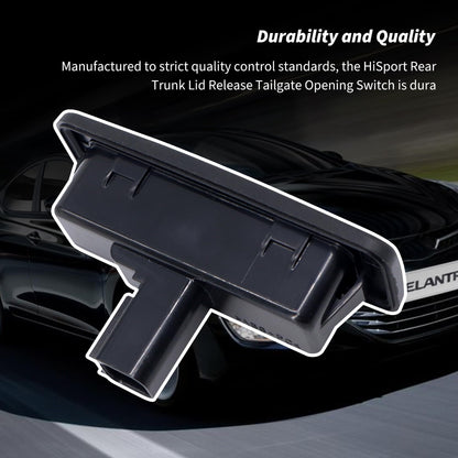 HiSport 81260-A5000 New Trunk Lid Lock Handle Button Compatible with 2013-2017 Hyundai Elantra GT 1.8L,2014-2017 Hyundai Elantra GT 2.0L Hatchback,2007-2020 Hyundai I30 Replacement for 81260A5000