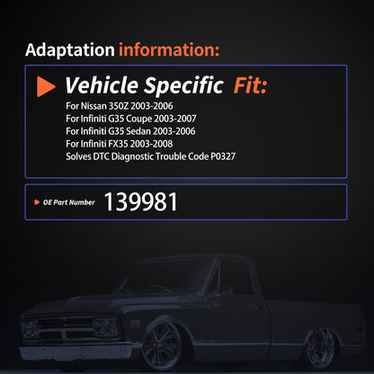 HiSport Knock Sensor Wiring Harness Replacement for Infiniti FX35 2003-2008,M35 2006-2008,G35 2003-2007 Compatible with Nissan 350Z 3.5L 2003-2006 Replace 139981 Solves Trouble Code P0327