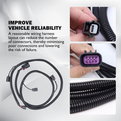 HiSport 22899761 Rear Back Up Sensor Wire Harness - Compatible with Cadillac Escalade Compatible with Chevy Suburban 1500 Suburban 2500 Tahoe Compatible with GMC Yukon XL 1500 Yukon XL 2500 2007-2014