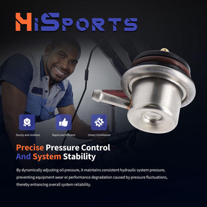 HiSport Fuel Injection Pressure Regulator Compatible with Chevrolet Express 1500 Silverado 2500 HD for GMC for Buick for Cadillac, 4.2bar Replaces PR4060