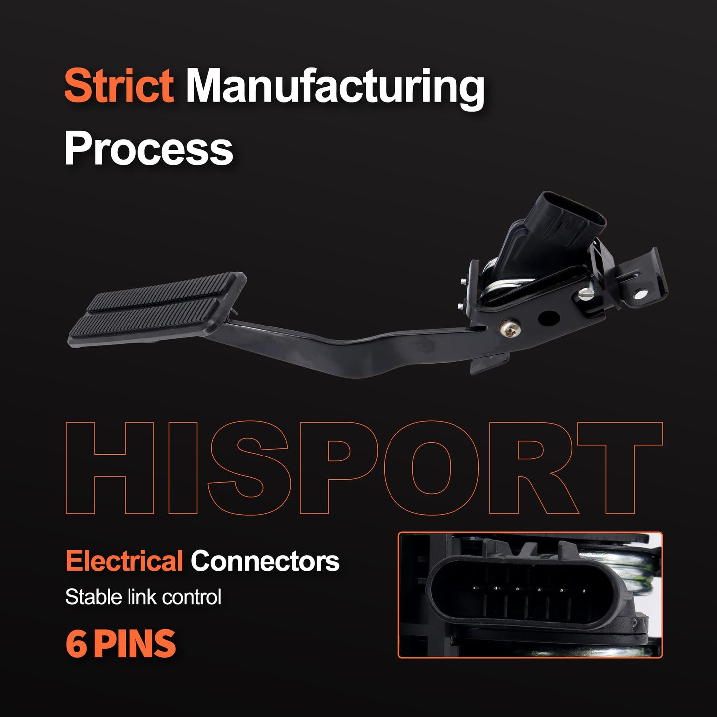 HiSport Electronic Accelerator Gas Pedal Assembly with Bracket Position Sensor Compatible with Chevrolet Corvette C6 2005-2013 19417903 25835421 15864594 12569599