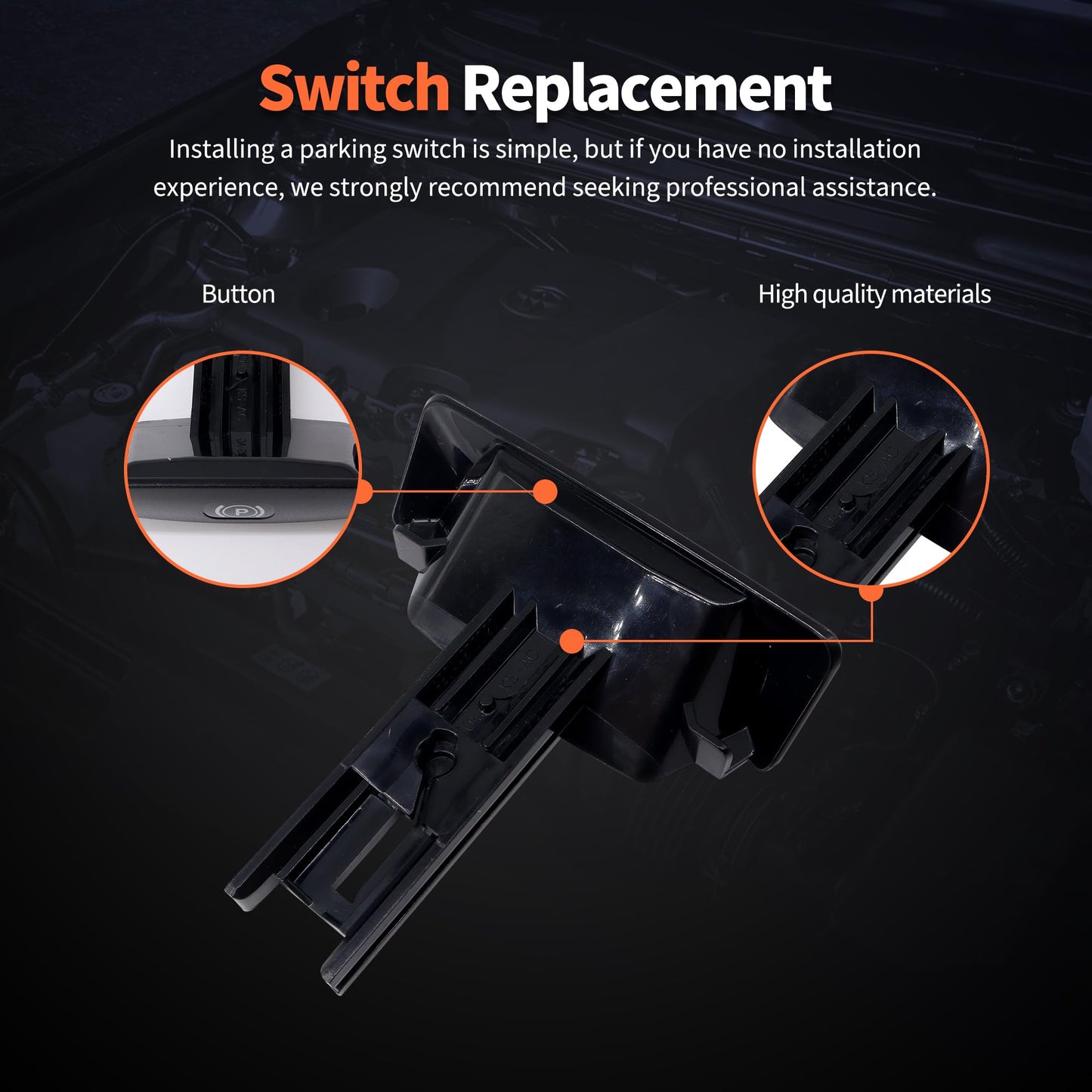 HiSport A2044270020 Brake Release Handle- Compatible with Mercedes-Benz C E CLS GLK Class X204 W204 W207 W218 W212 2008-2016